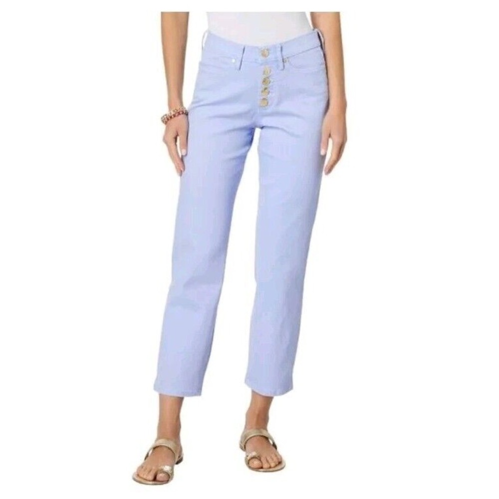 Lilly Pulitzer Women's Jeans South Ocean‎ High-Rise Stretch Purple Size 00